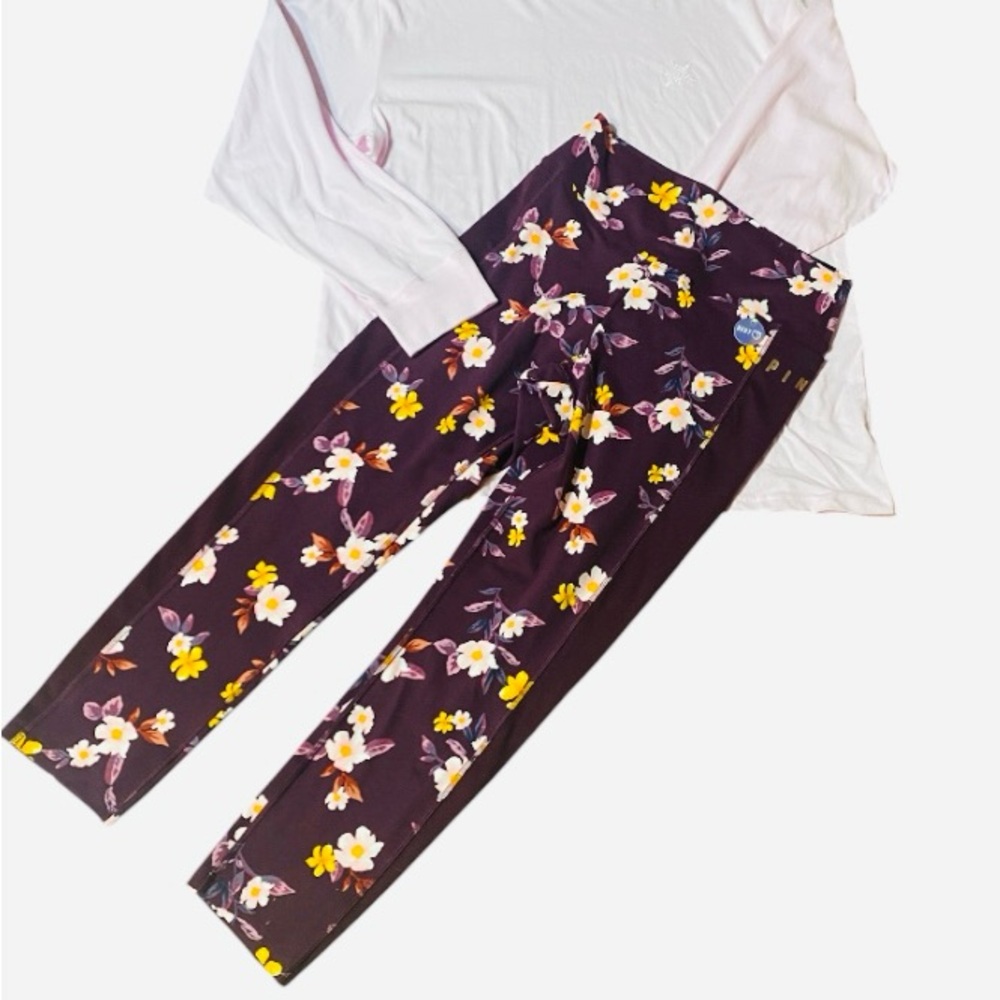 PINK victoria secret  leggings set Large New WITH TAGS